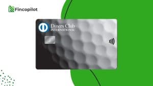 Eine Kreditkarte mit dem Logo „Diners Club International“ und einem golfinspirierten Design in Schwarz-Weiß. Die Karte trägt den Namen Diners Club Golf Card und symbolisiert Exklusivität, Reisen und Premium-Vorteile.